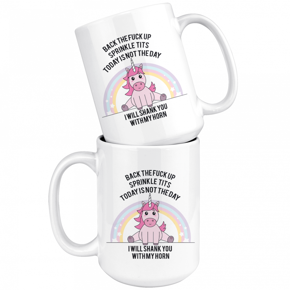 Unicorn Back The Fuck Up Sprinkle Tits Today Is Not The Day Mug Amazetees 
