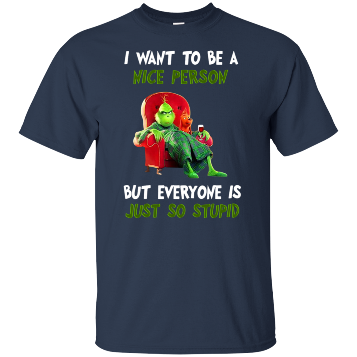 Grinch Ooh A Ah That's It I'm Not Going Shirt (Style: Z65 Crewneck Pullover Sweatshirt, Color: Sport Grey, Size: XL)