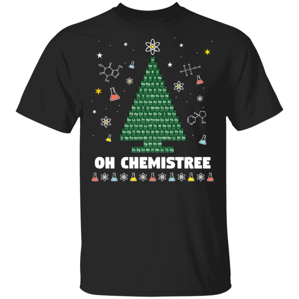 periodic table christmas tree t shirt