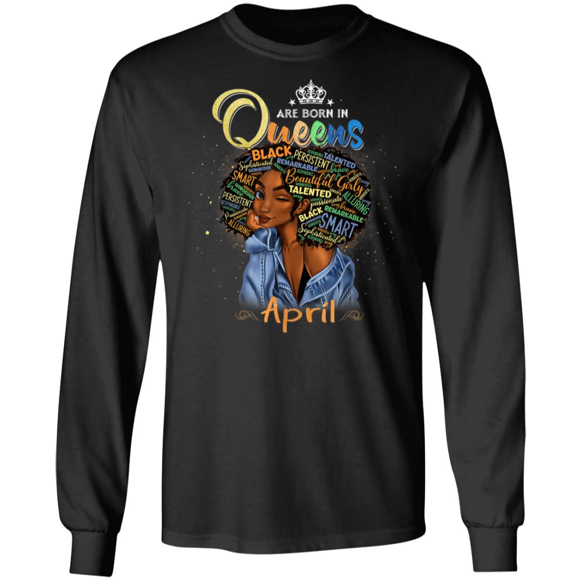 African American April Birthday Gift April Queens Shirt - Amazetees