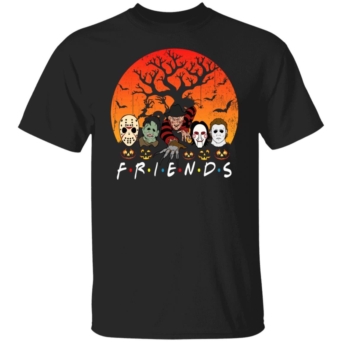Friends Horror Characters Horror Movie Halloween Gift Tee Shirt